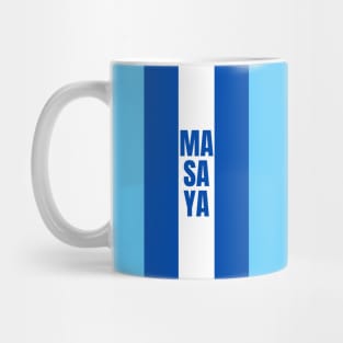 Masaya City in Nicaraguan Flag Colors Vertical Mug